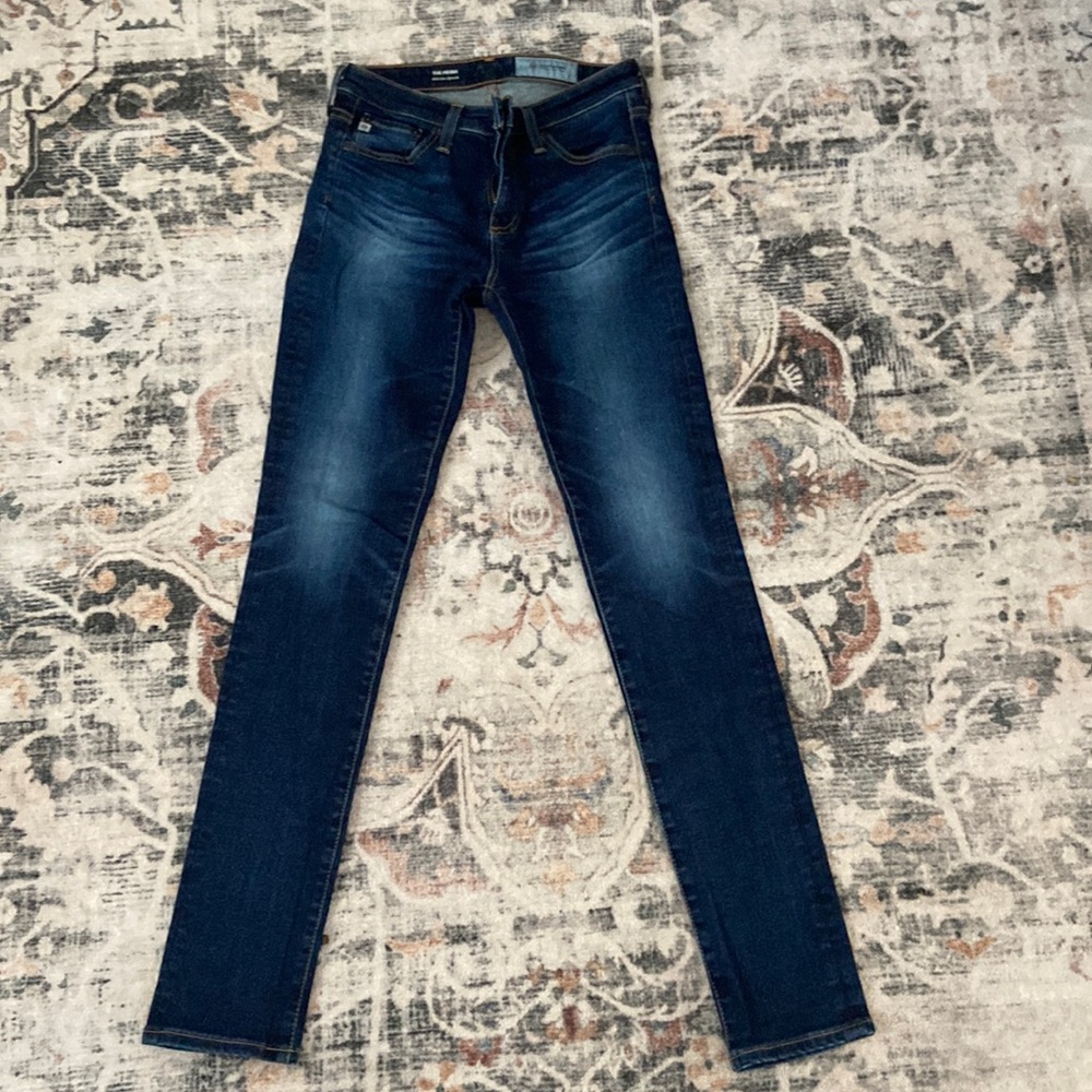 Mid rise cigarette denim Jean